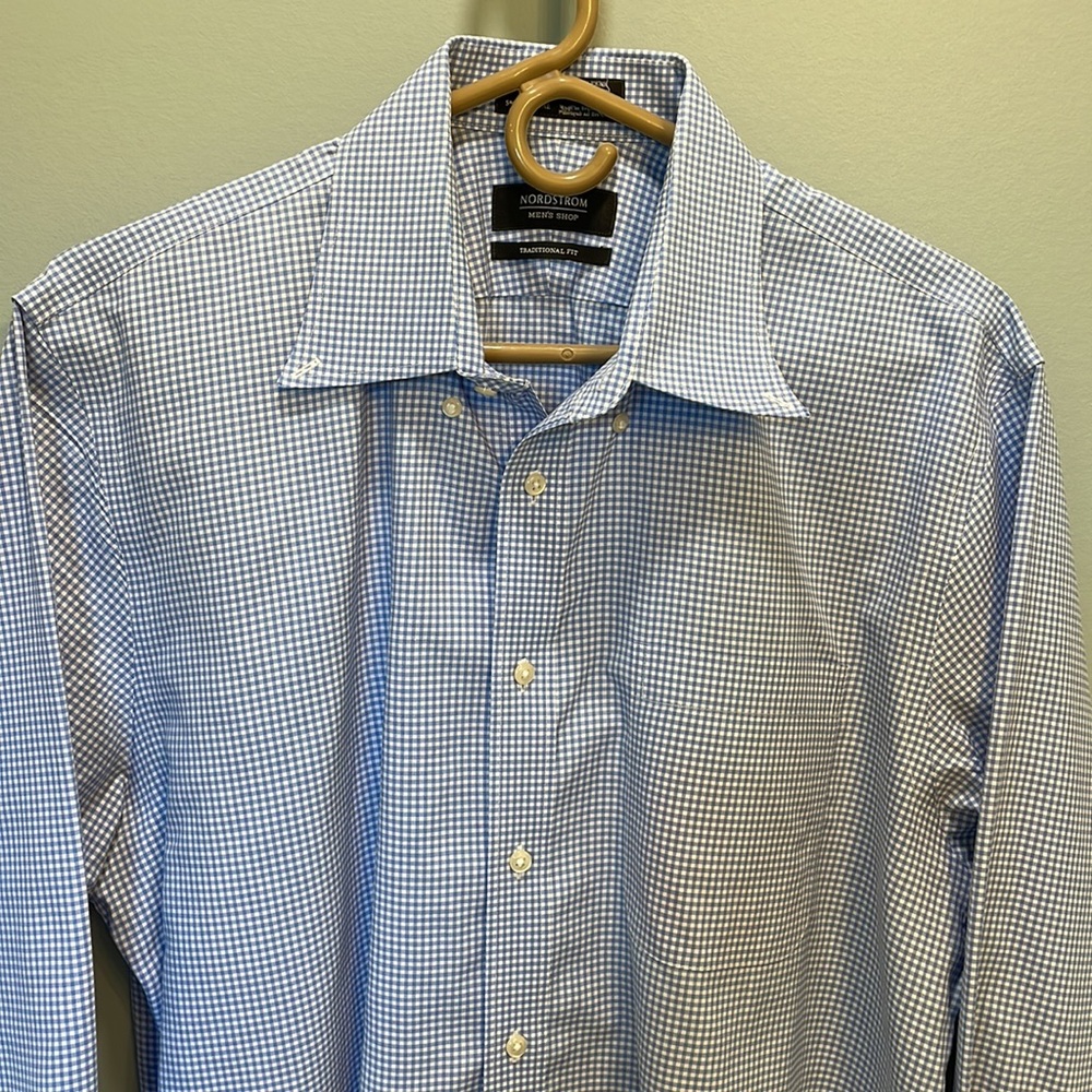 Nordstrom Men's Mini Check Dress Shirt - Picture 3 of 5